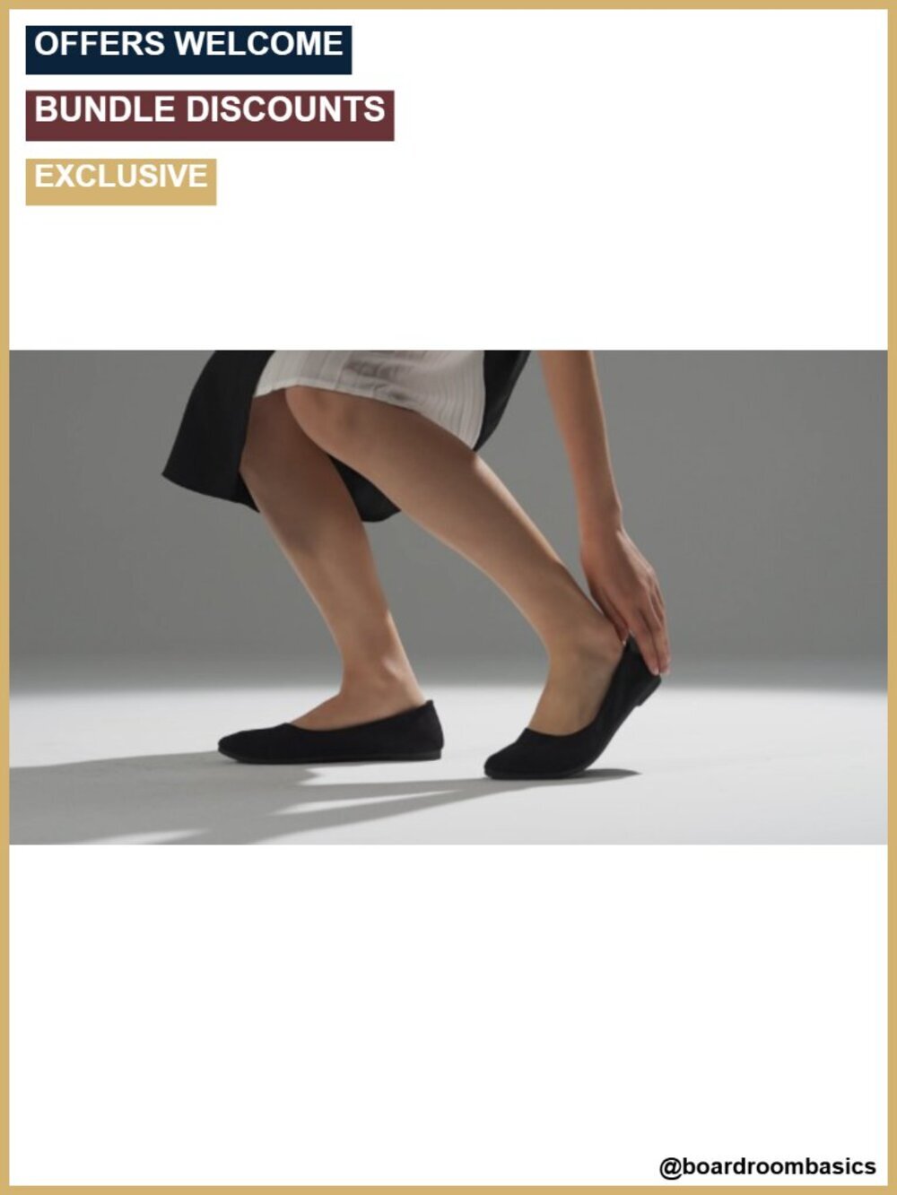 Pointed Toe Ballet Flats - Faux Suede, Slip-On, Cushioned, Flexible, Foldable - Picture 6 of 6